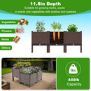 Raised Garden Beds Outdoor, Planter Boxes Outdoor For Vegetables, Flowers, Herbs, Garden Box With Drain Outlet, Heat And Frost Resistant Planters - Black / Brown