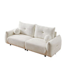 2 Seater Cushion Sofa With 2 Cushions And 2 Ball Pillows