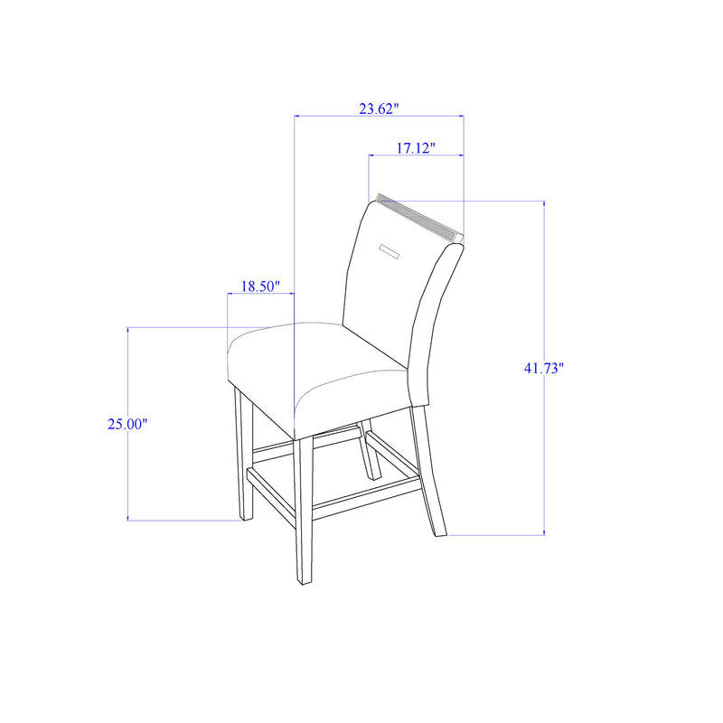 Ariya - 5 Pieces Bar Table And Bar Stool Set