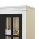 Rustic Style Display Cabinet With Glass Doors For Collectibles