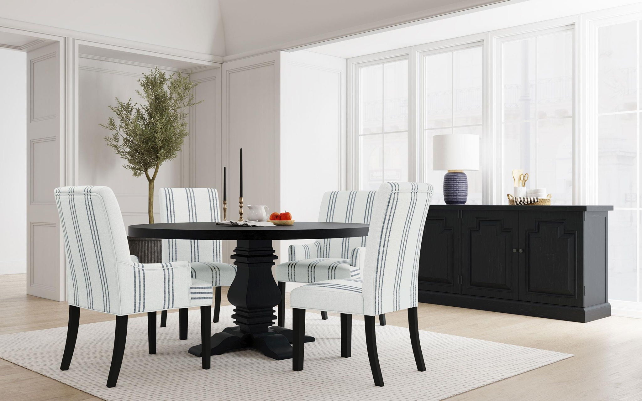 Herran Upholstered Dining Side Chair Beige (Set of 2) - Atlantic Fine Furniture Melbourne FL