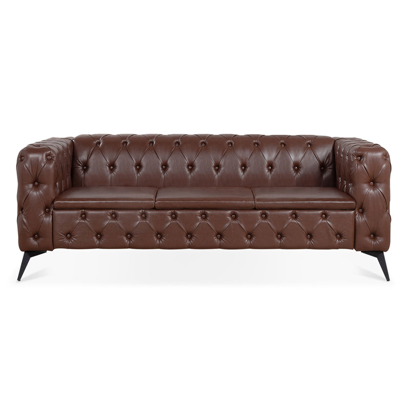 Square Arm Removable Cushion 3 Seater Sofa