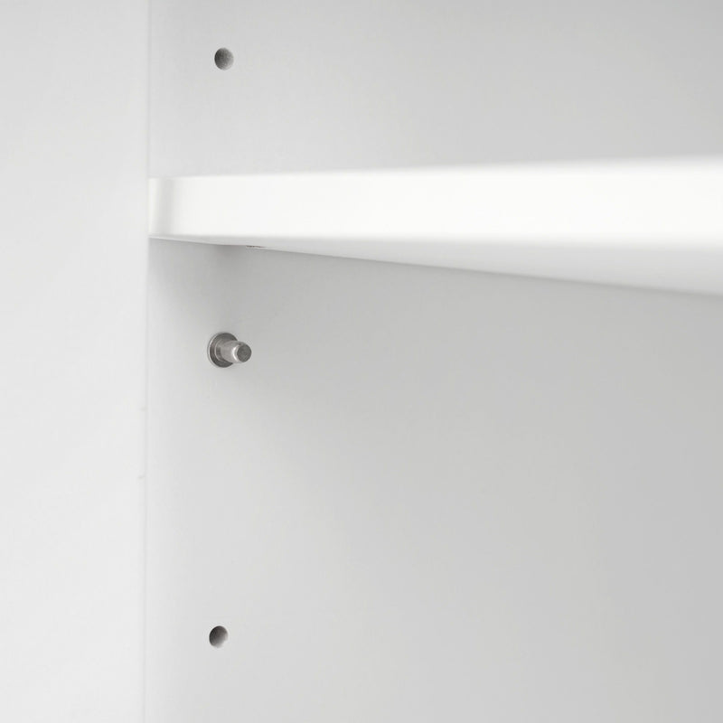 Tall Bathroom Cabinet With Drawer And Adjustable Shelves - White