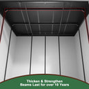 10 Ft. W X 7 Ft. D Plastic Storage Shed With Floor - Black / Gray