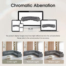 Convertible L Shaped Sectional Corner Couch With Armrest Storage Cup Holders USB Charger, Irregular Corner Oversized Comfy Modular Sofa