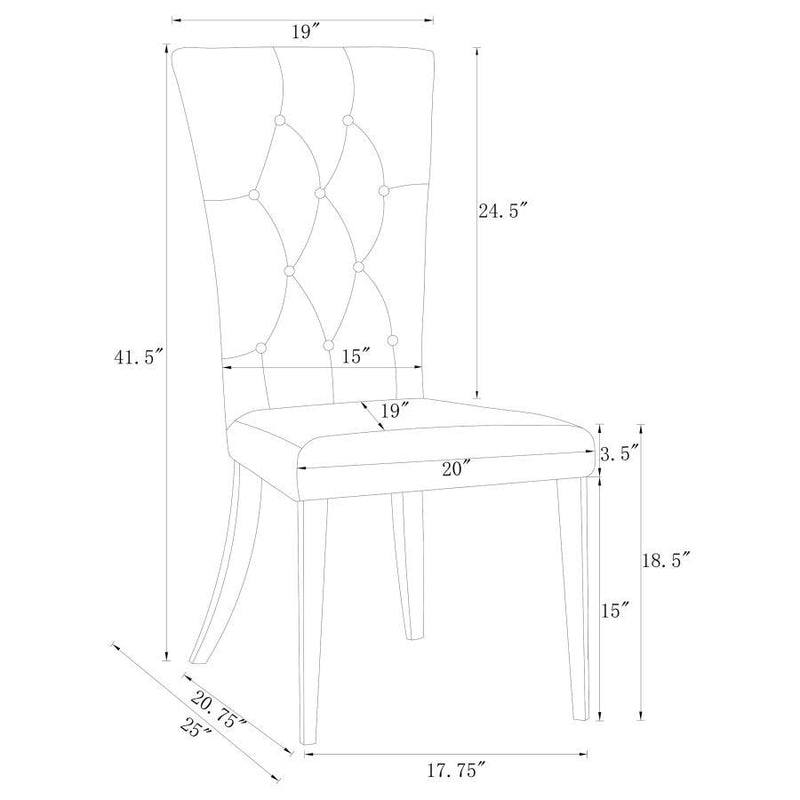 Kerwin - Velvet Upholstered Dining Side Chair (Set of 2)