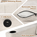 Sectional Sofa Convertible Pull-Out Sofa Bed With A Movable Storage Ottoman For Living Room