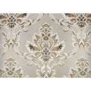 Danae - Loveseat With 5 Pillows - Fabric, Champagne & Gold