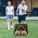 4X2 Ft Large Size Cornhole Board (Set of 2), Outdoor Game Board Set With 8 Bean Bags, Perfect For Lawn, Backyard, Beach, Park - White / Green