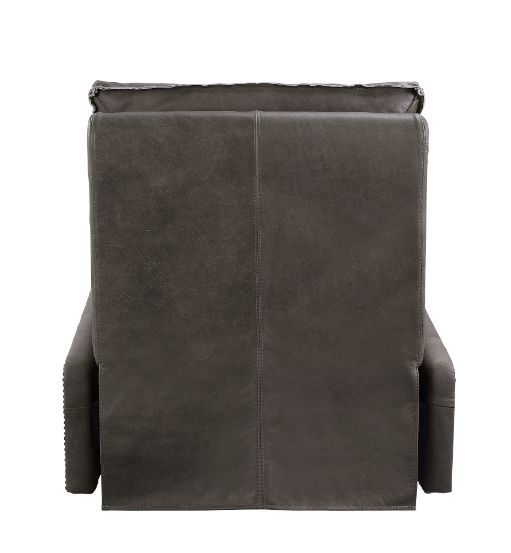 Metier - Recliner - Gray Top Grain Leather & Aluminum - Atlantic Fine Furniture Inc