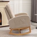 Accent Rocking Chair With Footrest, High Back