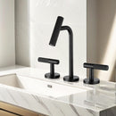 2 Handles Widespread 8" Bathroom Faucet With Solid Brass Construction - Matte Black