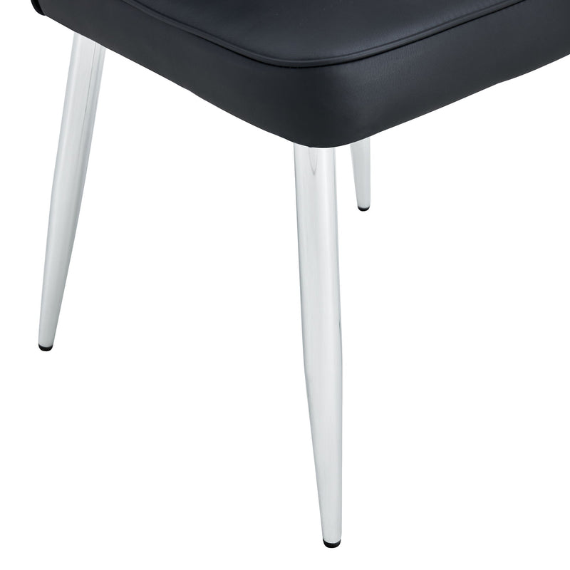 Modern Minimalist Dining Chairs With Metal Legs