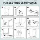 Frameless Soft-Closing Shower Door, 1/4" (6 Mm) Tempered Glass Single Sliding With Explosion Proof Coating