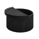 Coffee Table, Round Coffee Table, Modern Side Tables Accent End Table For Living Room, Apartment - Black