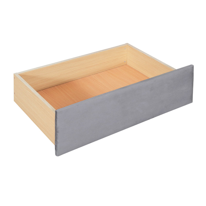 Upholstered Daybed With Cloud-Shaped Backrest, Trundle & 2 Drawers And USB Ports