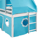 Loft Bed With Slide Tent And Tower Fun Playhouse Design