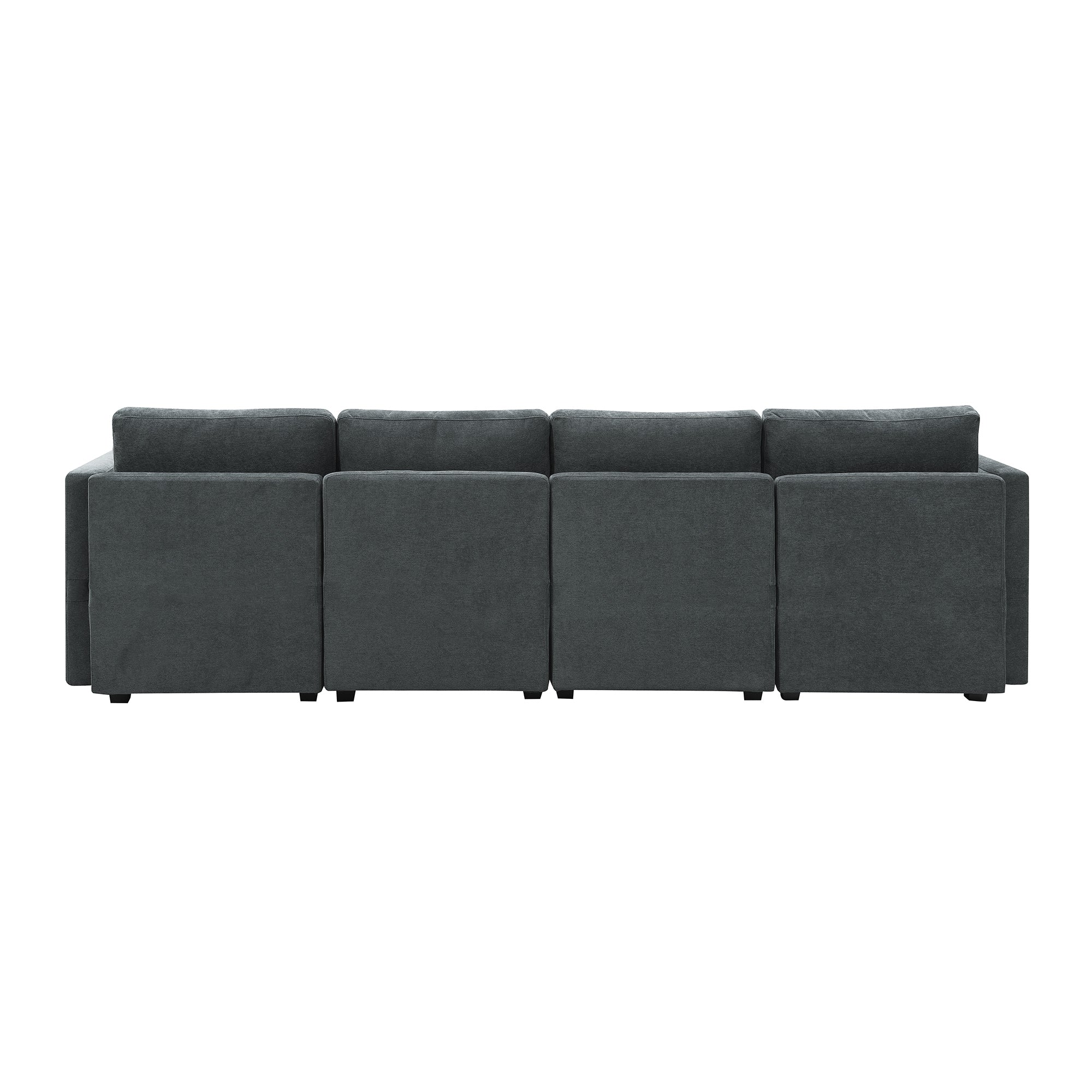 [VIDEO provided] [New] 109*54.7" Chenille Modular Sectional Sofa,U Shaped Couch with Adjustable Armrests and Backrests,6 Seat Reversible Sofa Bed with Storage Seats for Living Room, Apartment,2 Colors