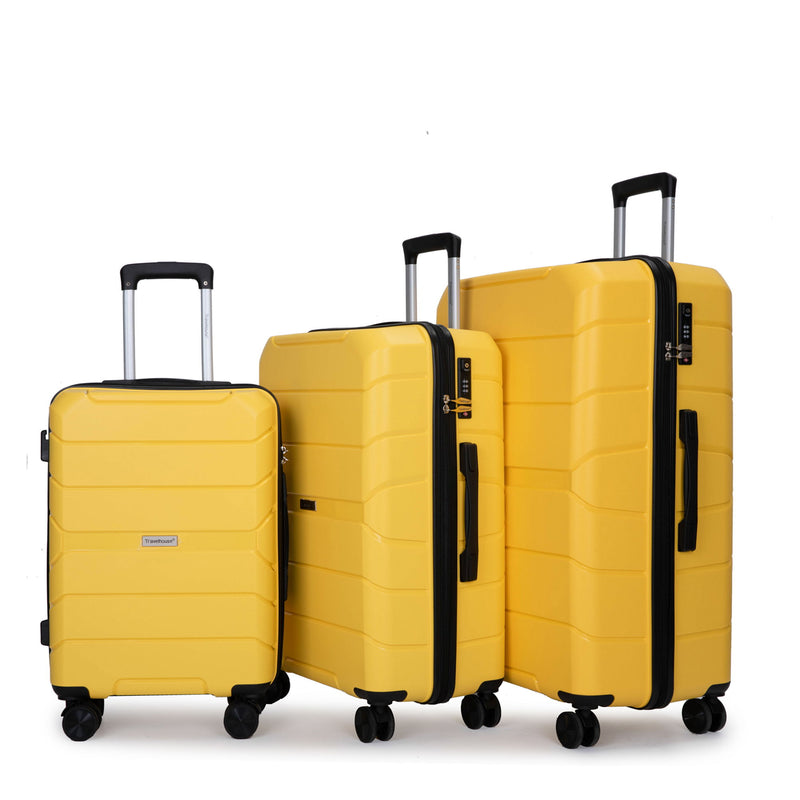 Hardshell Suitcase Spinner Wheels Lightweight Durable Suitcase With Tsa Lock, 3 Piece Set