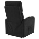 Amsdell - Upholstered Power Lift Recliner With Remote - Black