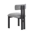 Modern Upholstered Armless Dining Chairs With Metal Legs