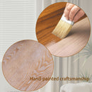 Rustic Carved Wood Coffee Table, Handcrafted Look With Ornate Side Panels