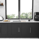 32" Undermount Kitchen Sink Brushed Nickel 16 Gauge Stainless Steel Single Bowl With Ledge Workstation, 32 X 19 X 9 Inch