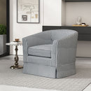 Zeniqua - Upholstered Velvet Swivel Chair With Loose Cover