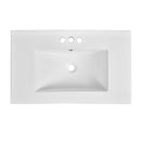 Ceramic Sink Combo, Freestanding Vanity Set With 3 Drawers & Soft Closing Doors