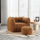 Soft Chenille Bean Bag Chair With High Resilient Foam