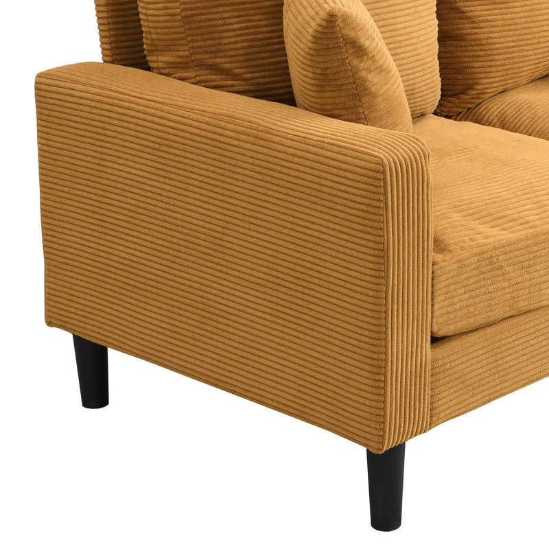 High Resilience Loveseat Sofa With Wooden Frame