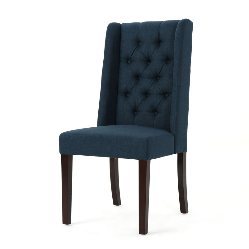 Sophisticated Tufted Dining Chair With High Back Design