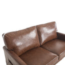 Mid Century Modern Loveseat Sofa With USB Ports, Removable Pillow Cover