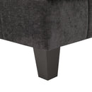 U-Shaped Sectional Sofa 103.5" Black Chenille Fabric Couch With Dual Chaise Lounges, Storage Pockets, Armrest Pillows