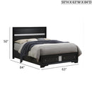 Madrid - Queen Bed With Storage Drawers And Nickel Handles - Black