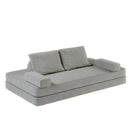 Multifunctional Convertible Sofa Bed With 2 Tumbler Backrests And 2 Pillows, Deep Seat Couch