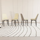 Modern Dining Chair With Cushions And Metal Legs