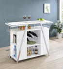 Araceli - Freestanding LED Home Bar Cabinet - White High Gloss - Atlantic Fine Furniture Inc