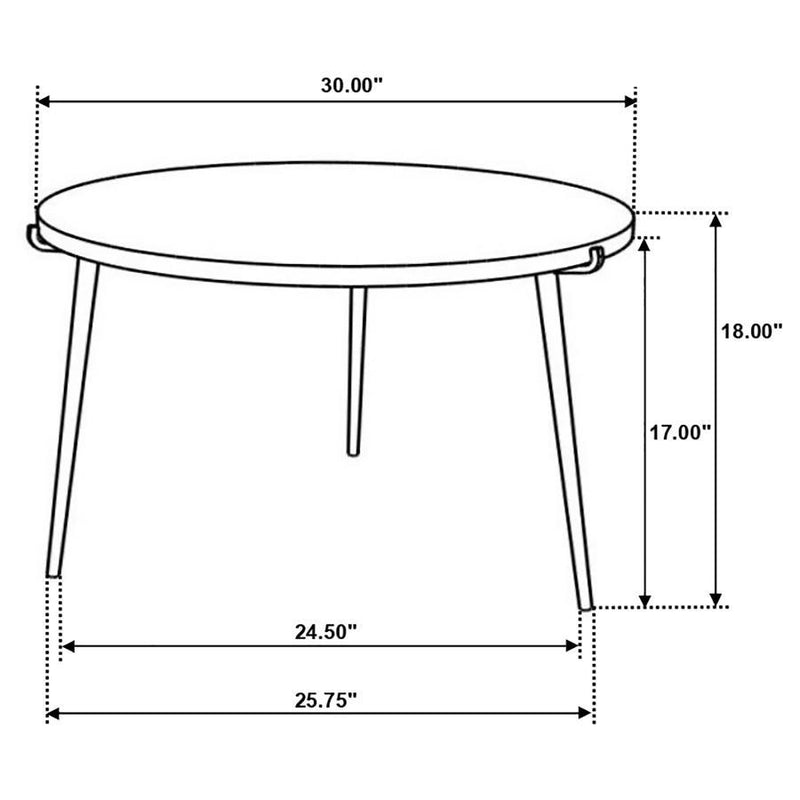 Pilar - Round Solid Wood Top Coffee Table - Natural And Black