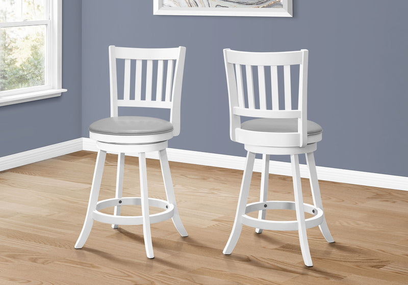 Transitional Swivel Bar Stool Counter Height (Set of 2)