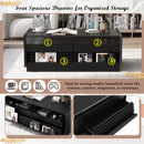 Modern Rectangle Coffee Table With 4 Drawers And 2 Display Shelves