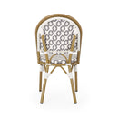 Chic French Bistro Chair With Durable Rattan And Aluminum Frame