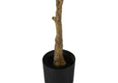 52" Tall, Artificial Plant, Rubber Tree, Indoor, Fake, Floor, Greenery, Potted, Real Touch, Decorative - Green / Black