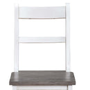 Solid Wood Foldable Ladderchair Dual Purpose Stepladders Step Display Stand Flower Stand Forhome, Library, Kitchen - Antique White / Sandstone