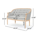 French Country Chesterfield Style Tufted Loveseat