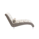 Velvet Chaise Lounge Indoor, Button Tufted Upholstered Chaise Lounge Chair With Pillow