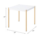 Otrac - End Table - White & Gold