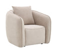 Keith - Chenille Chair With 1 Matching Color Toss Pillows