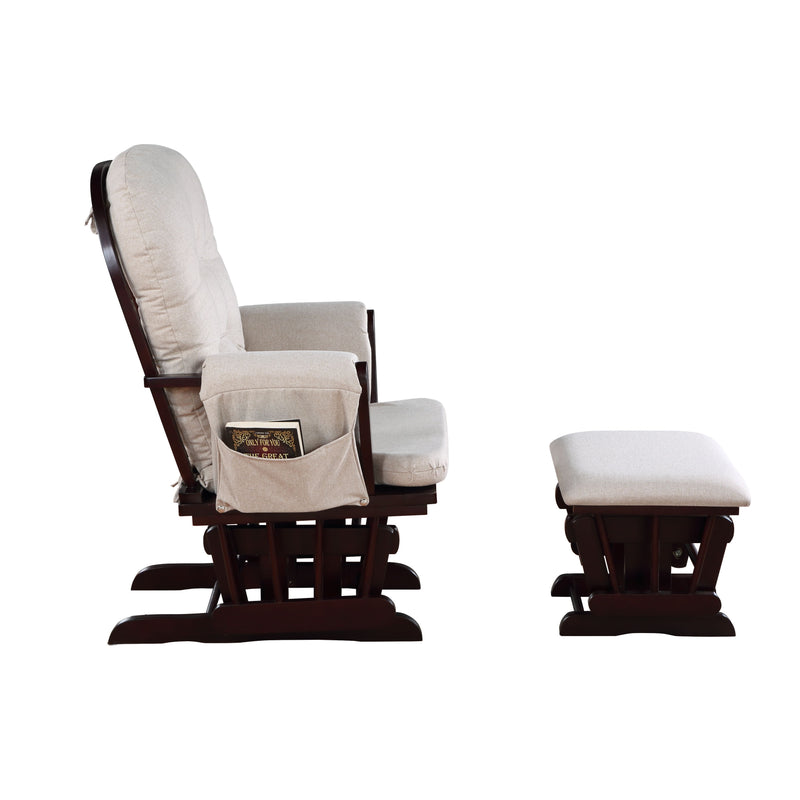 Mason - Glider And Ottoman Gray Wood