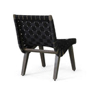 Lounge Chair With Stunning Rope Weave Design, (Set of 2) - Black